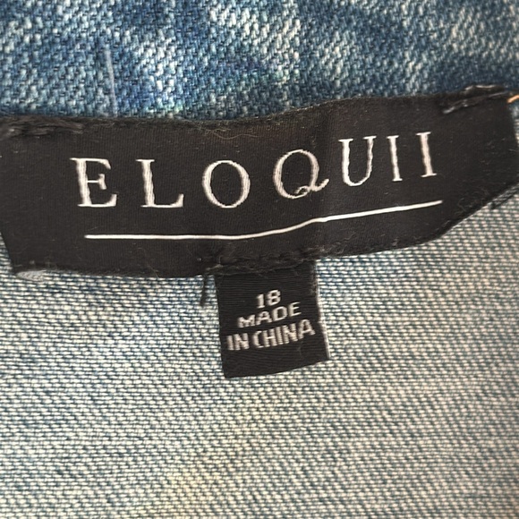 Eloquii Wide-Leg Denim Jumpsuit - Picture 6 of 11